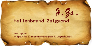 Hellenbrand Zsigmond névjegykártya